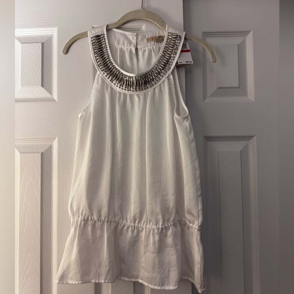 Michael Kors Embellished Sleeveless Blouse